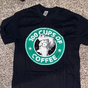 Black Graphic Futurama T-Shirt